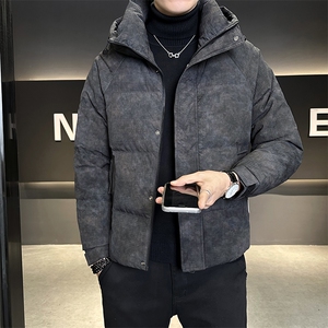 L-4XL 6628-P225 标50绒 扎染渐变连帽羽绒服男图片