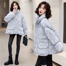 羽绒服新款2022年冬季女装时尚大气修身中长款90白鸭绒韩版羽绒服，女装羽绒服，卡杰菲