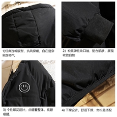 MY16224-P100加厚加绒连帽棉衣男大码棉服男面包服男砖墙挂拍，男装棉衣，电商A040A