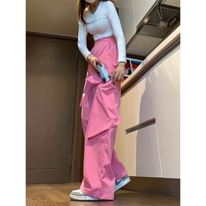 春夏新款潮牌欧美高街vibe美式工装裤X1002-1-BK2309-P53图片