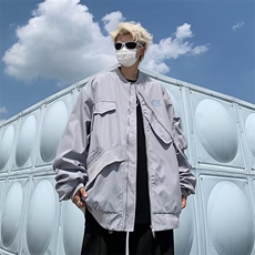 棒球服男款春秋季美式高街百搭飞行员夹克高级感痞帅宽松工装外套，男装夹克，星座716-3