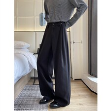 2026春夏新款人字纹高级感新面料垂感休闲直筒西装裤6615-特P40，男装西服套装，电商C305A