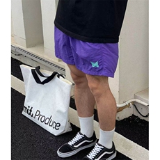 网图！多巴胺速干蝴蝶刺绣男女同款休闲短裤-EX50888-特批20，男装牛仔裤，电商A061