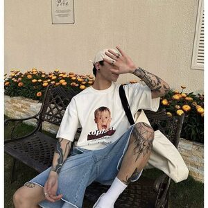 夏季毛边复古直筒牛仔五分裤男女宽松水洗百搭短裤 D5268-p46图片