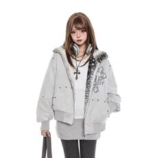 2025美式复古解构裁片设计加绒外套男女宽松休闲座山雕夹克潮，男装夹克，星座715-4