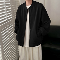 现货-春季新品个性百搭夹克男休闲纯色棒球服外套-AJ2414-P105，男装夹克，电商A351