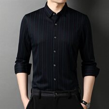 J581钱塘2021-1秋季新款男士高端轻奢羊毛长袖衬衣大货主推P115，男装衬衫，钱塘207-1