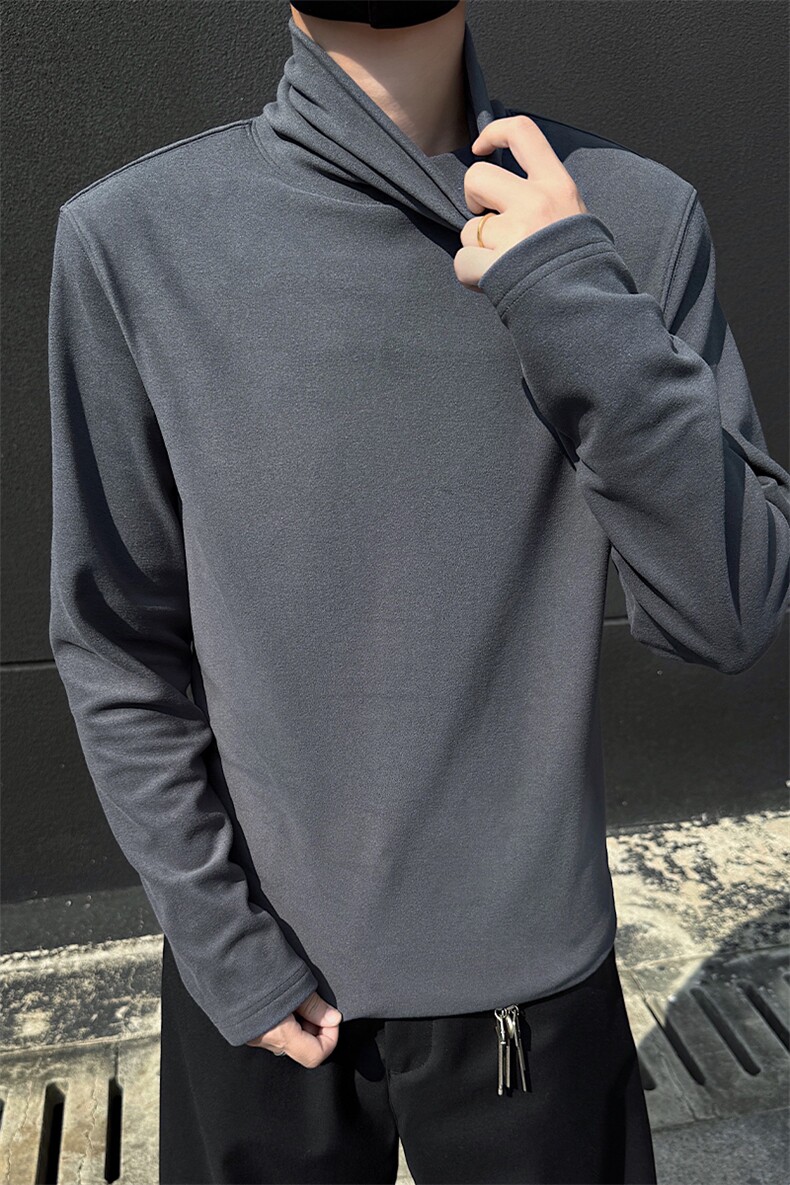 复古百搭长袖T恤男士春季潮牌休闲情侣高领卫衣男WY873-P28,男装T恤,星座210-1