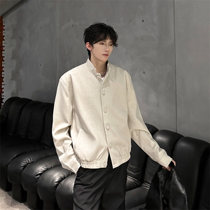 现货  纯色个性立领小夹克男外套  A071-3312-P98图片