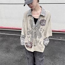 v领长袖打底针织衫女秋冬新款胖mm别致褶皱修身显瘦上衣SWX116，男装T恤，星座516A