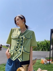 香风绿色小上衣，女装，YOUER DENG