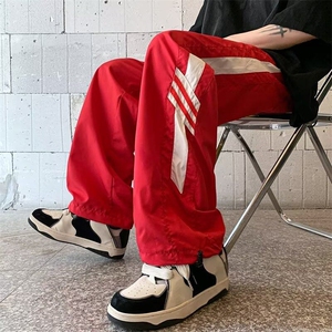 拼色设计感运动裤夏季潮流设计纯色休闲直筒 KK200-P40图片
