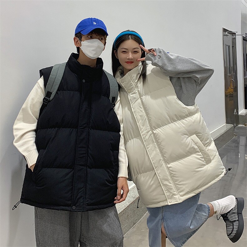 2025冬季加厚情侣马甲背心棉坎肩马甲男保暖加绒纯色马甲908-P30,男装背心/马甲,星座1402-1