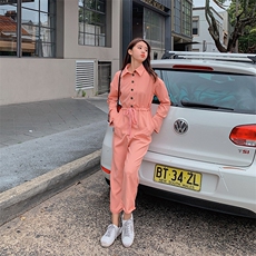 2021春装新款糖果扣后背印花连体裤时尚潮流，女装连体裤，艾艾淮淮