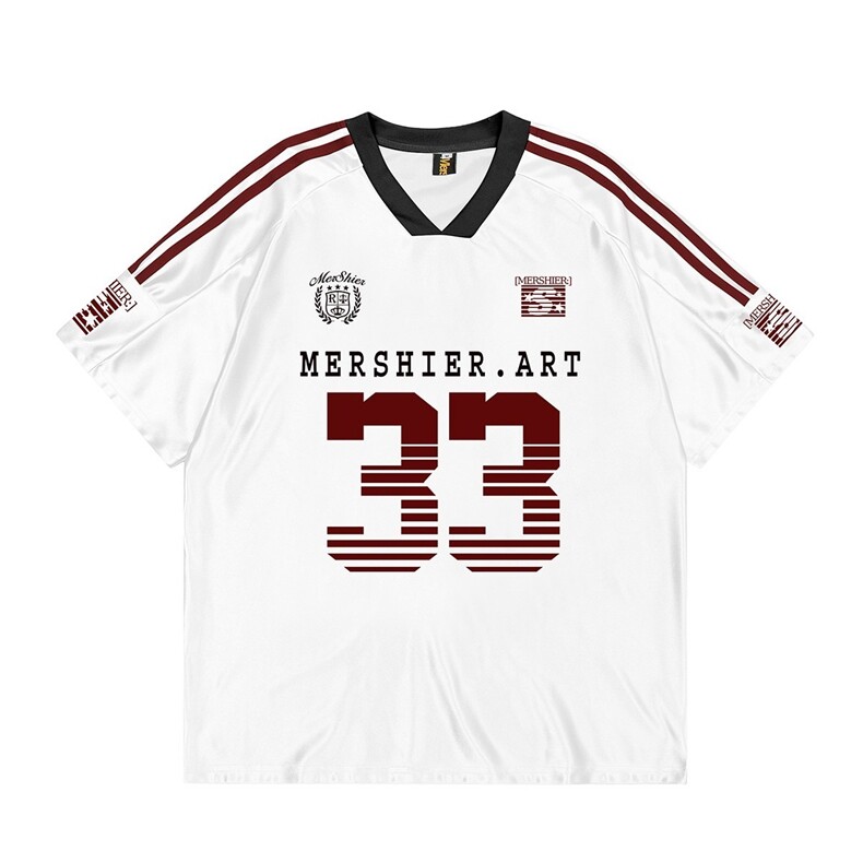 美式冰球服jerseyfit球衣运动缎面透气短袖T恤男女宽松上衣,男装T恤,星座506A
