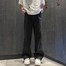 美式复古牛仔男夏潮牌美式修身高街长裤微喇裤2516p48，男装休闲裤，电商D315