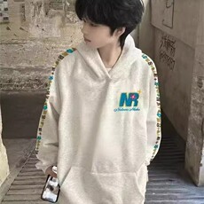 刺绣连帽卫衣男女秋季情侣款宽松潮牌外套，女装短外套，四季星座505