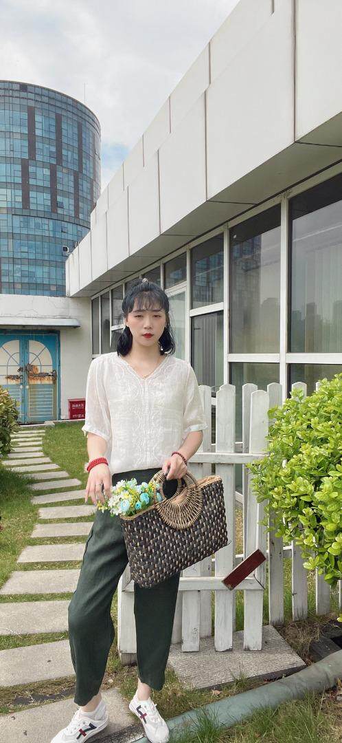 纯苎连衣裙小衫裤子裙子衬衣 时尚风 风淑女风休闲风，女装连衣裙，川哲