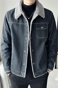 新款牛仔夹克男店主风牛仔外套男士加绒加厚高品质JK0915-P130图片