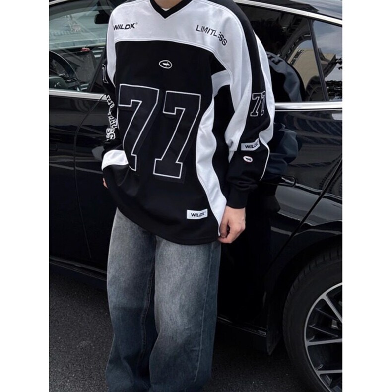 美式机车服卫衣潮牌痞帅炸街冰球服套头外套 WY5508 特P38图片
