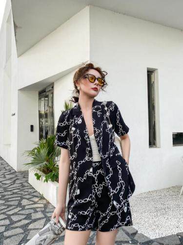 锁链套装，女装职业装，M&G