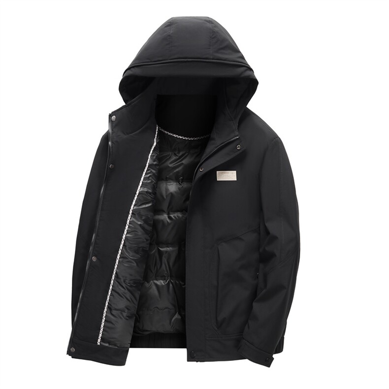 BAMJ-8918钱塘2020-2中年男士冬季厚款商务休闲有帽羽绒服P220,男装羽绒服,钱塘207-2