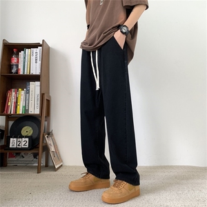 牛仔裤男美式复古水洗青少年宽松直筒长裤子A080-9291-P35控68图片