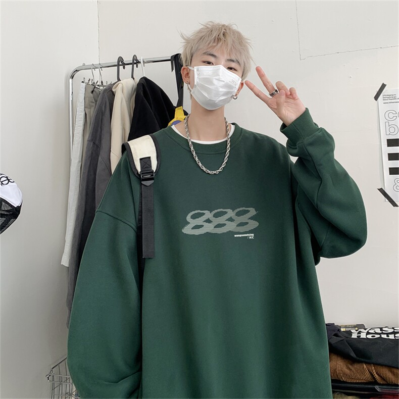 特P25控48秋冬新款男士圆领卫衣宽松休闲日常百搭上衣WQ2423,男装卫衣,电商B370