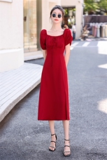现货新款2024年夏季修身气质显瘦通勤OL风格连衣裙，女装连衣裙，盈茜