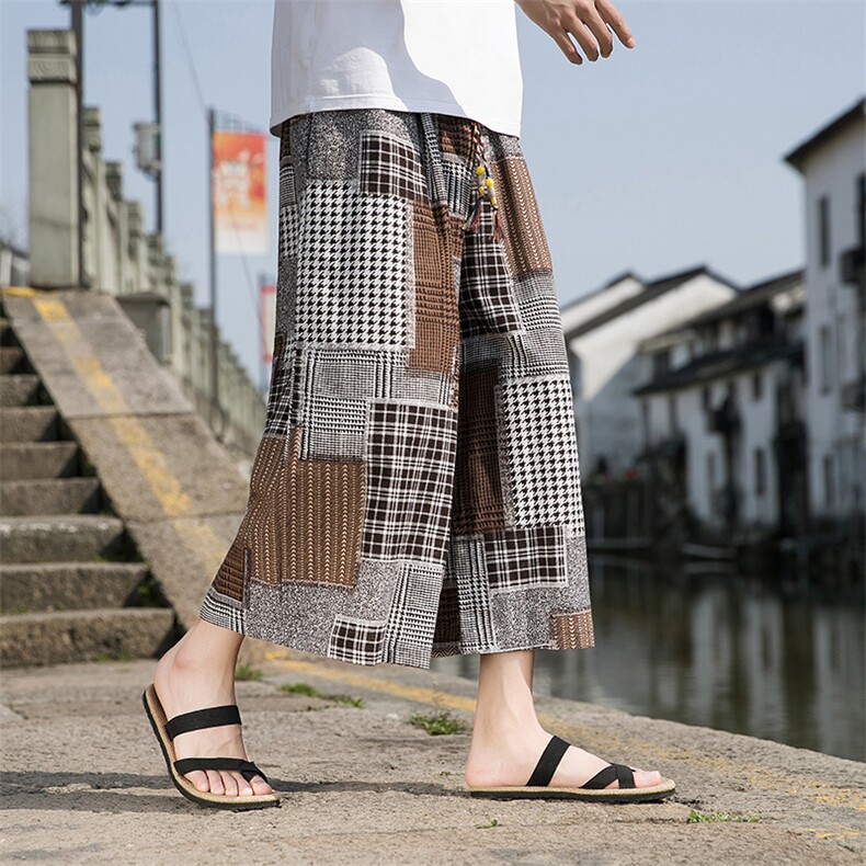 夏季风民族风八分休闲大码男裤ZK088-P45,男装民族服装,电商A021