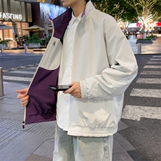 双面穿外套新款夹克男士潮百搭工装上衣高端简约JK02553-P83，男装夹克，星座308B-2