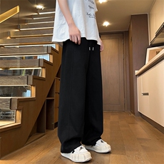 07美式复古休闲纯色卫裤潮牌高街痞帅运动裤XZ211-1-K2416-P55，男装休闲裤，星座211-1