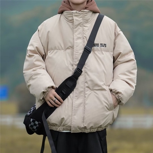 2024年美式高街棉服男冬季假两件加厚棉衣休闲复古棉袄图片