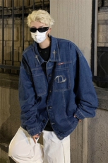 男装牛仔外套2026秋季几何绣标印花男生翻领夹克XZ514-2-N99-P88，男装工装外套，星座514-2(原B239)
