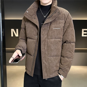 新标50-2448M-4XL-P195店主风冬季麂皮绒手感面料休闲羽绒服男图片