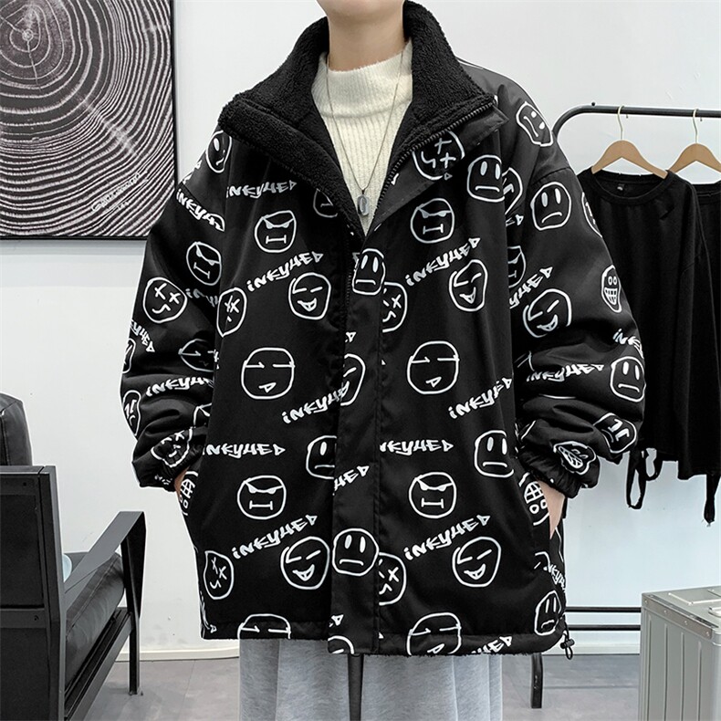 冬季加绒加厚羊羔绒卫衣双面穿保暖外套棉衣男外套MY101P95,男装棉衣,电商A086