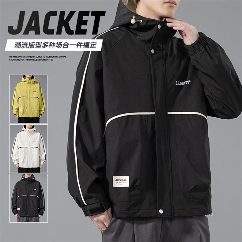 L-8XL大码胖男生休闲户外连帽工装外套128,男装工装外套,星座209