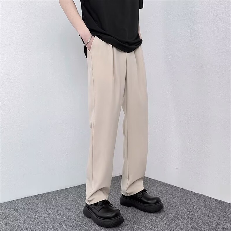 休闲西裤男韩版潮流纯色垂感帅2023夏季新款ins宽松长裤K3971-P40,男装西裤,星座412-2