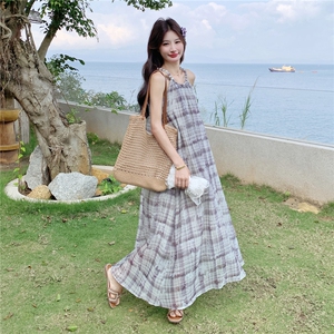 新款2242-P165-K245法式复古无袖长款松弛女连衣裙图片