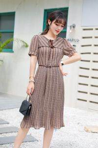 压绉连衣裙，女装连衣裙，千禧宏运