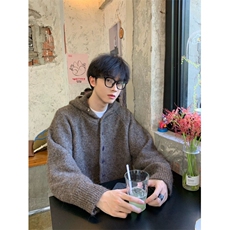 高质量北极绒美式校园开衫毛衣MY0106-特批60，男装针织衫/毛衣，星座313A(原308A-2)