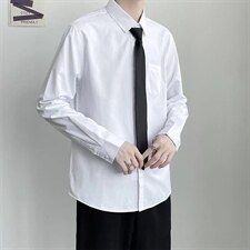 长袖衬衫男情侣宽松衬衣潮流韩版学院风衬衫上衣服CS20-P30送领带,男装衬衫,星座1008