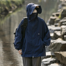 港风大码复古森系户外薄款男女连帽防晒服XZ213-JKFS01-P65控78，男装夹克，星座213