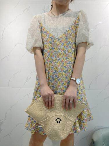 夏季新款蕾丝拼小碎花连衣裙，女装连衣裙，转角爱尚