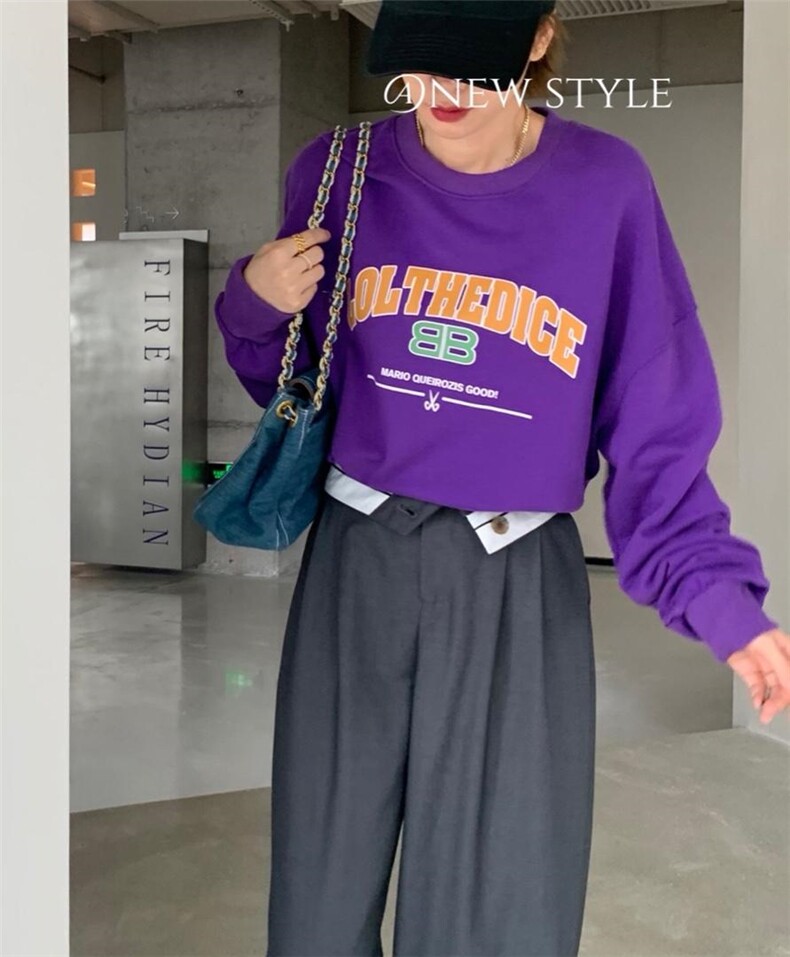 秋季韩卫衣，女装卫衣/绒衫，蓝调故事