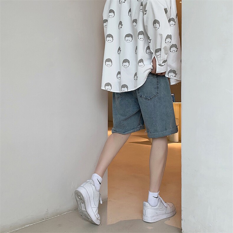 破洞牛仔短裤男夏季ins宽松韩版潮牌嘻哈五分薄款休闲裤NK685-P35,男装牛仔裤,星座1008-1