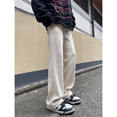 12秋冬款加厚简约微喇裤雪尼尔纯色百搭休闲裤XZ211-1-K2361-P55，男装休闲裤，星座211-1