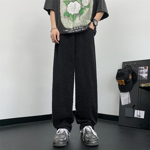 新款星空纹牛仔裤男夏季薄款潮牌宽松直筒休闲长裤图片