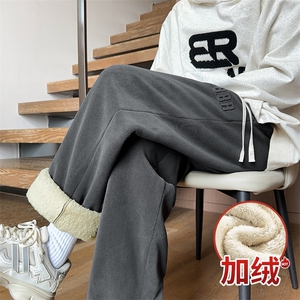 冬季男士羊羔绒复合保暖加厚休闲裤N557-P35大码图片