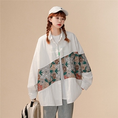 1中性风衬衫女情侣大码M-5XL刺绣潮长袖衬衫男CS9743P50控78，男装衬衫，星座226-2
